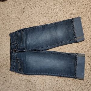 French Cuff Crop Jeans Cuffed Bottom Size 6